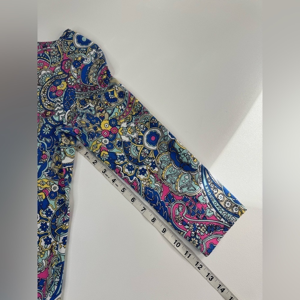 Talbots Paisley Stretch 3/4 Sleeve T Shirt Womens Size Medium - Picture 8 of 9